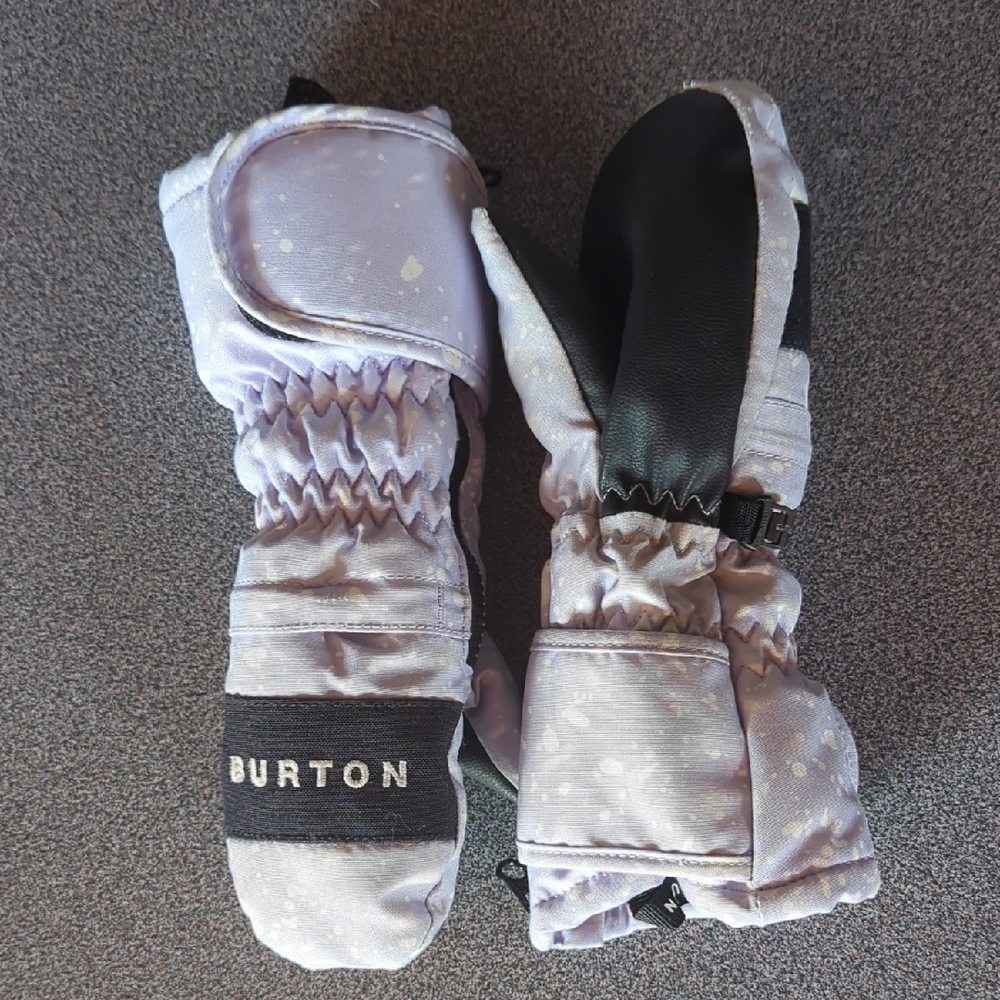 Burton Lilac and Black Snowboard Mittens